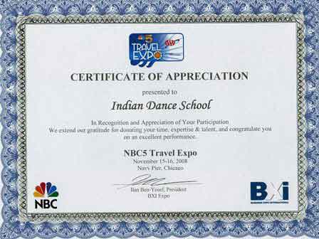 Recognition of Indian Dance School